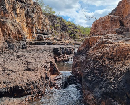 small river etched canyon in northern territory